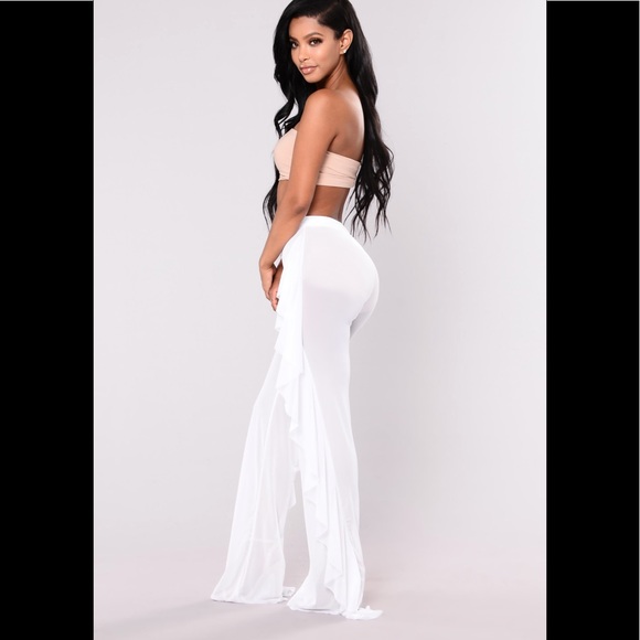 See Through Cover Up Pant - White - Picture 3 of 6